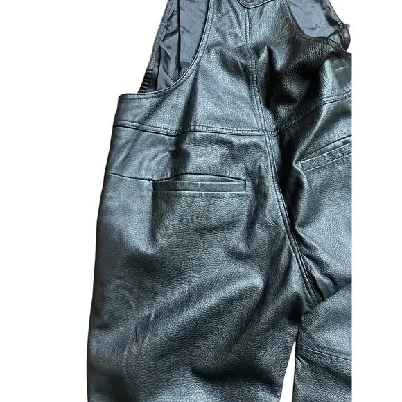 Zadig & Voltaire Sydney Deluxe 100% Leather Jumpsuit in Black Size 36